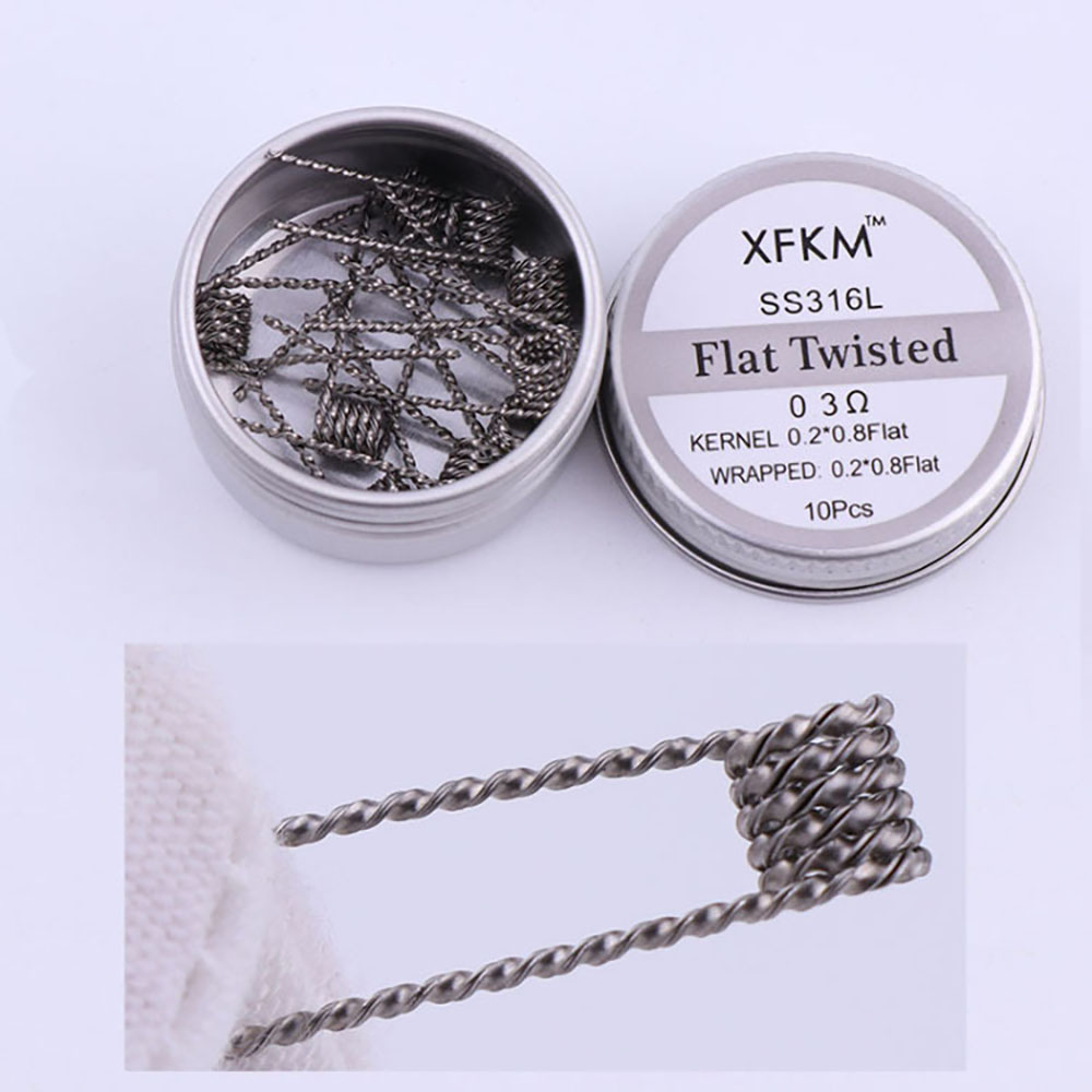 SS316L 10Pcs/Box Prebuilt Coil - đánh giá và giá Clapton Wire Pre Built