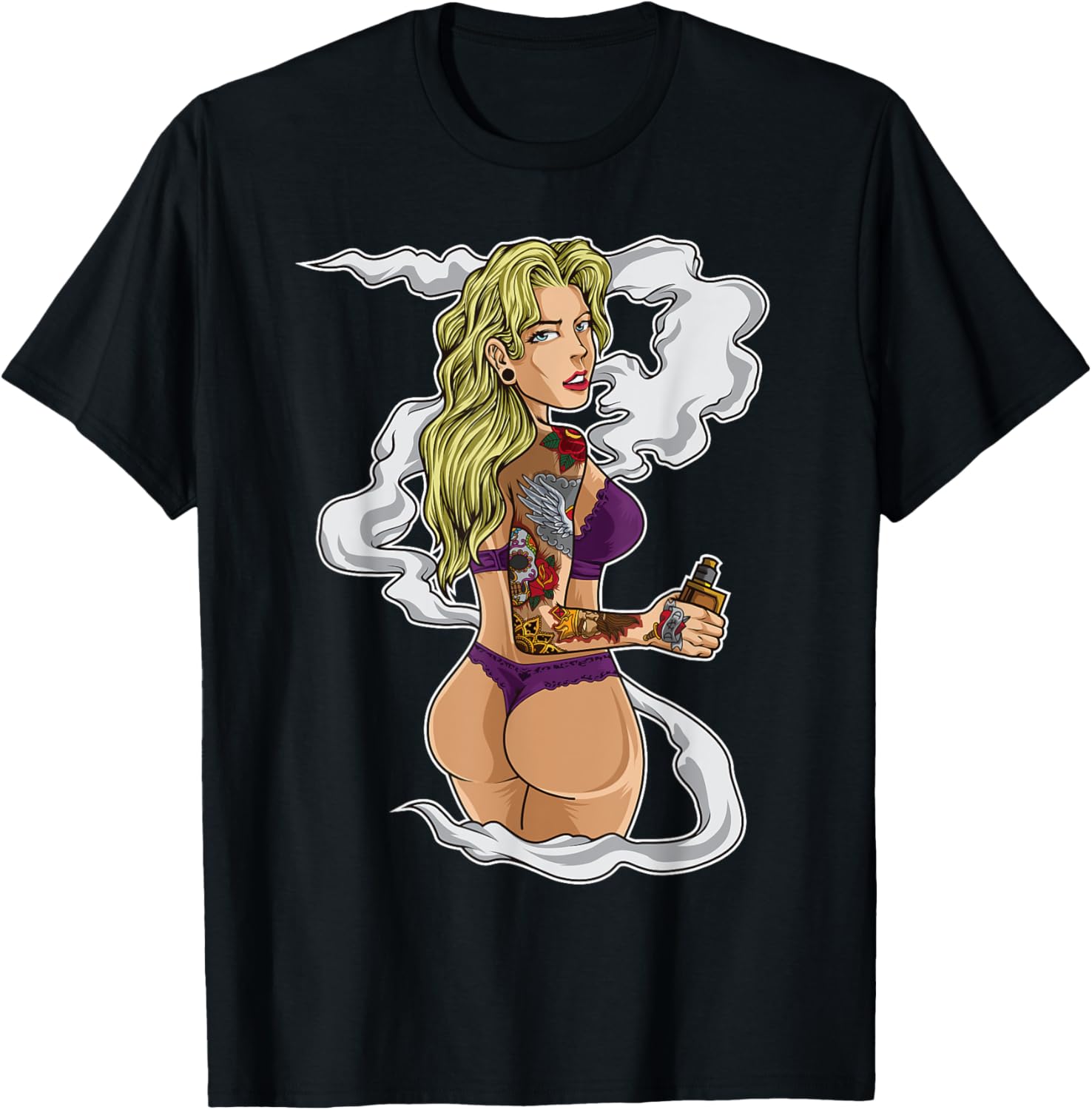 Tattooed Vaping Girl Graphic T - đánh giá và giá Vaping Shop