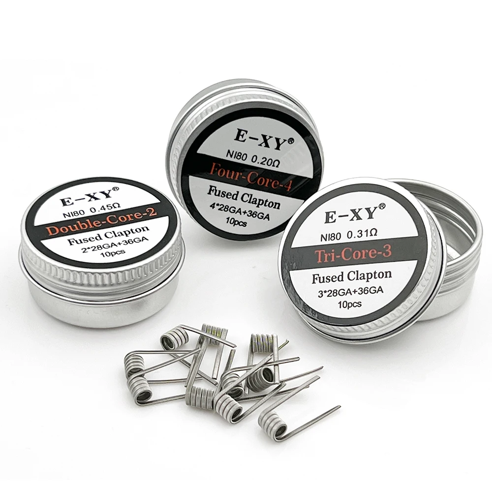 10pcs/box Ni80 Prebuilt Coil 2 - đánh giá và giá Clapton Wire Pre Built